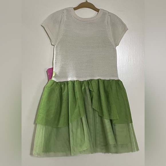 NEW Disney Princess Tiana Princess & Frog Cosplay Toddler Girls Sweater Dress 4T - Picture 2 of 3